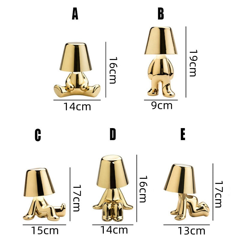 Lampenmännchen - Kunstvolle Moderne LED Tischlampe | Dimmbare Beleuchtung je nach Stimmung