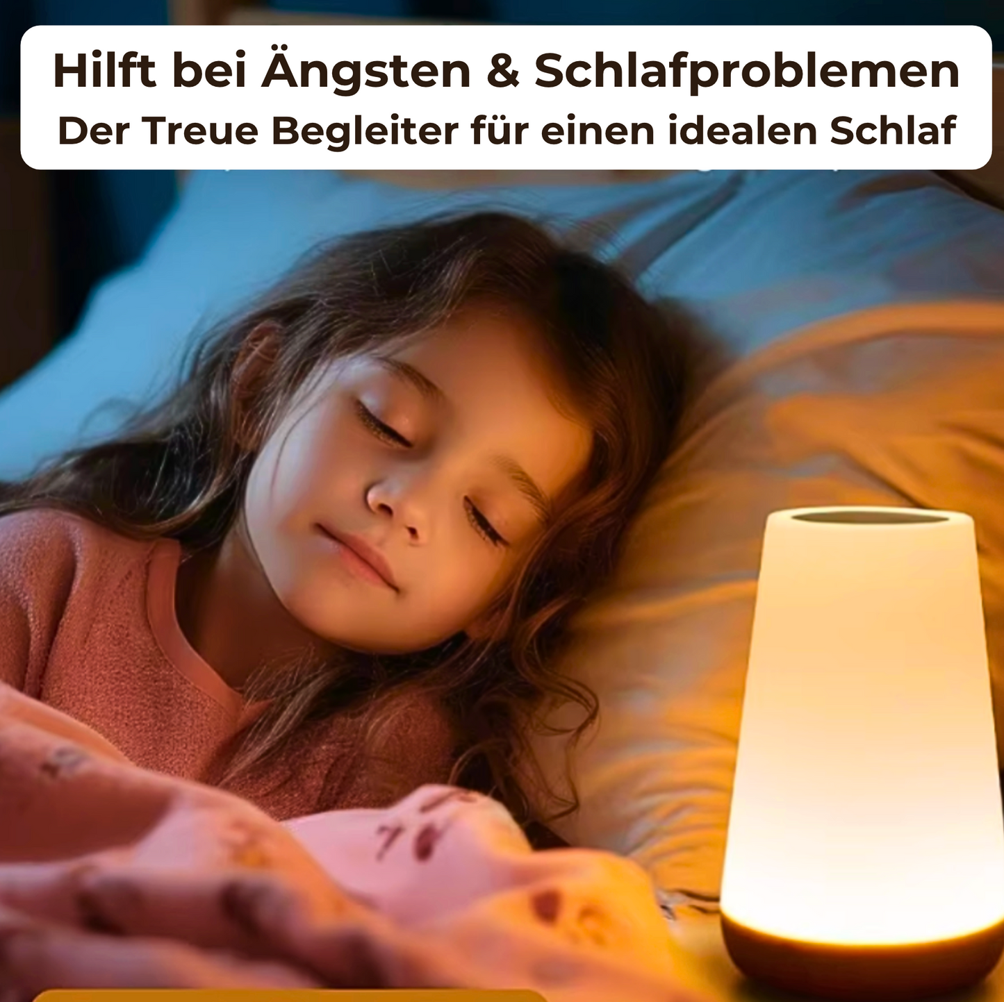 LumiSleep - USB Wiederaufladbare Kabellose Nachttischlampe mit Dimmbar Touch (Inklusive 13 Farben + Fernbedienung)