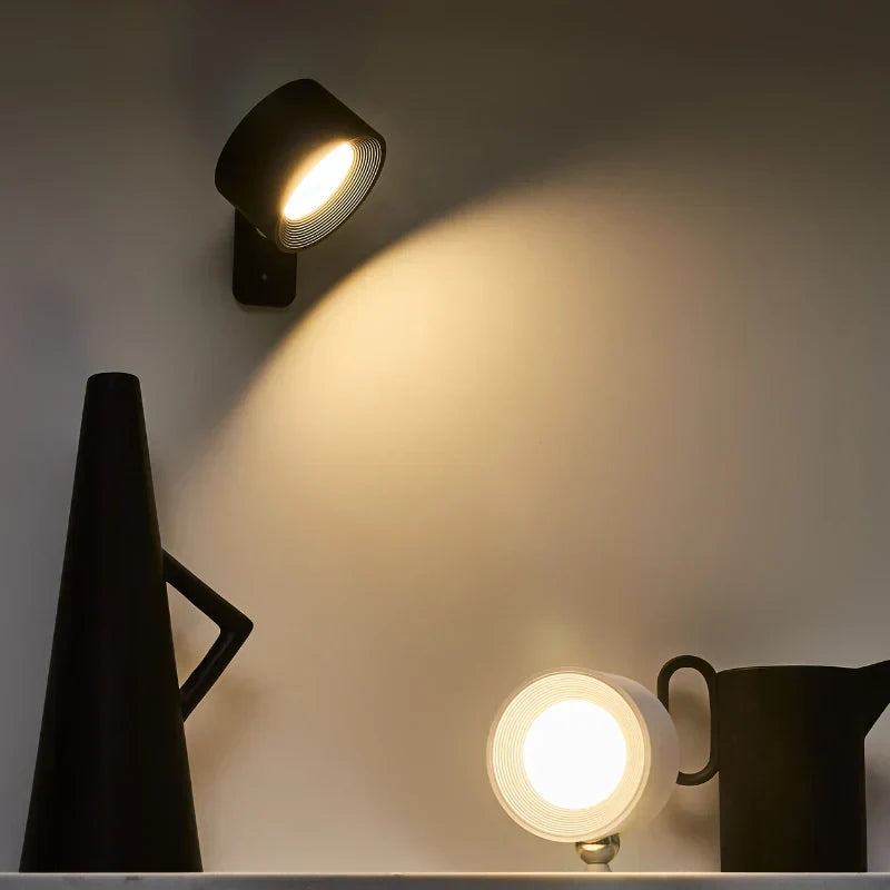 EasyLamp - Kabellose LED Wandleuchte mit 360° Drehung, USB-C Akku & Magnet, Dimmbar