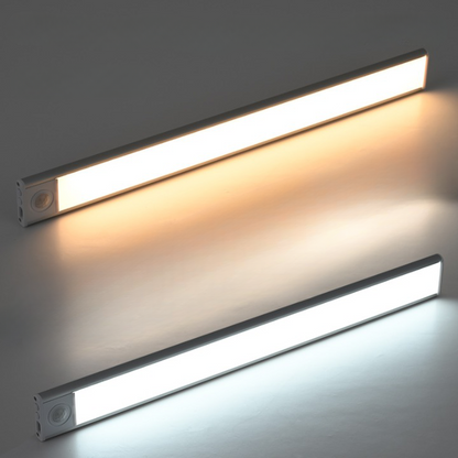 LazyStick - LED Unterbauleuchte mit Bewegungsmelder – USB Wiederaufladbare Lichtleiste Kabellos für Küche, Schrank, Flur und Treppe