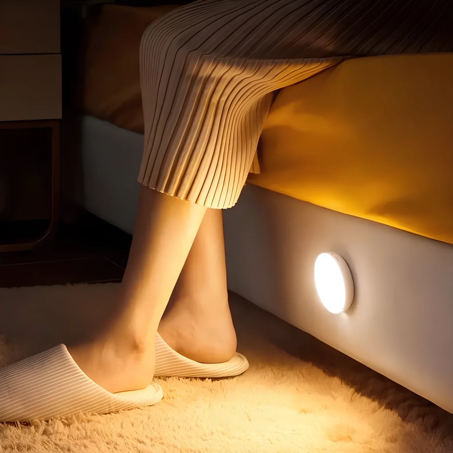 LichtKreis - LED Nachtlicht mit Bewegungsmelder – Kabellos & USB-aufladbar