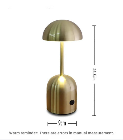 LuminaCrescent – Kabellose Dimmbare LED Metall-Tischlampe | Modern über Touch
