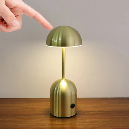 LuminaCrescent – Kabellose Dimmbare LED Metall-Tischlampe | Modern über Touch