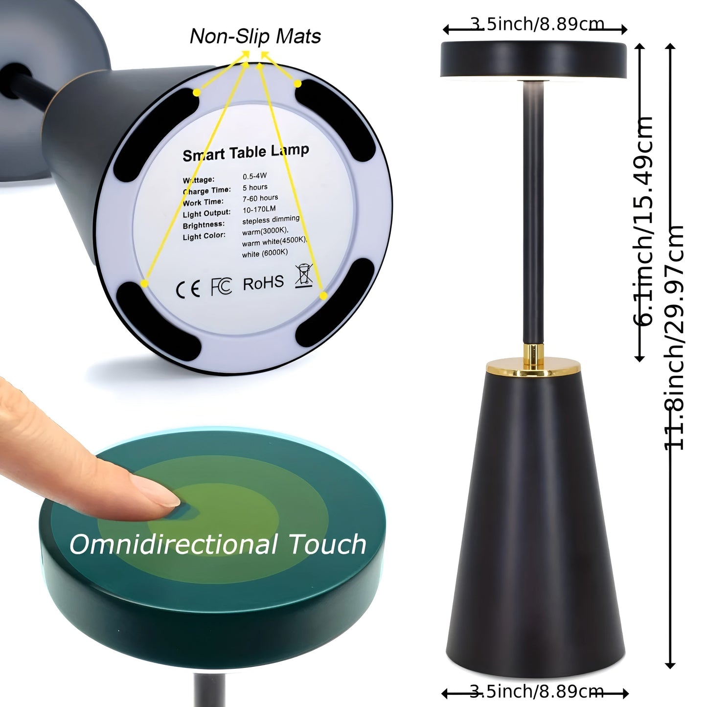 ChicLamp - Kabellose Luxus-Tischlampe für Modernes Ambiente