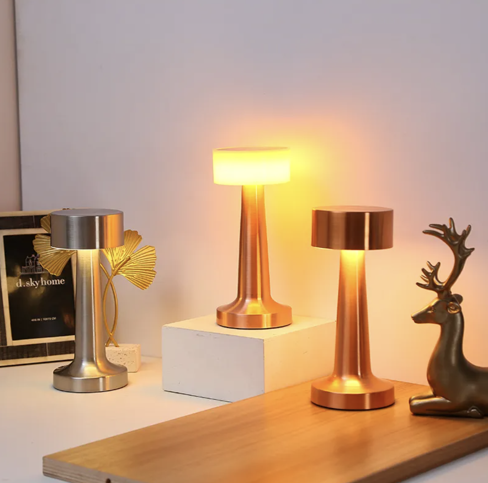 Kabellose Dimmbare LED Akku Tischlampe ModernArt -  Modern über Touch | Wohnzimmer | Leselampe | Nachttischlampe