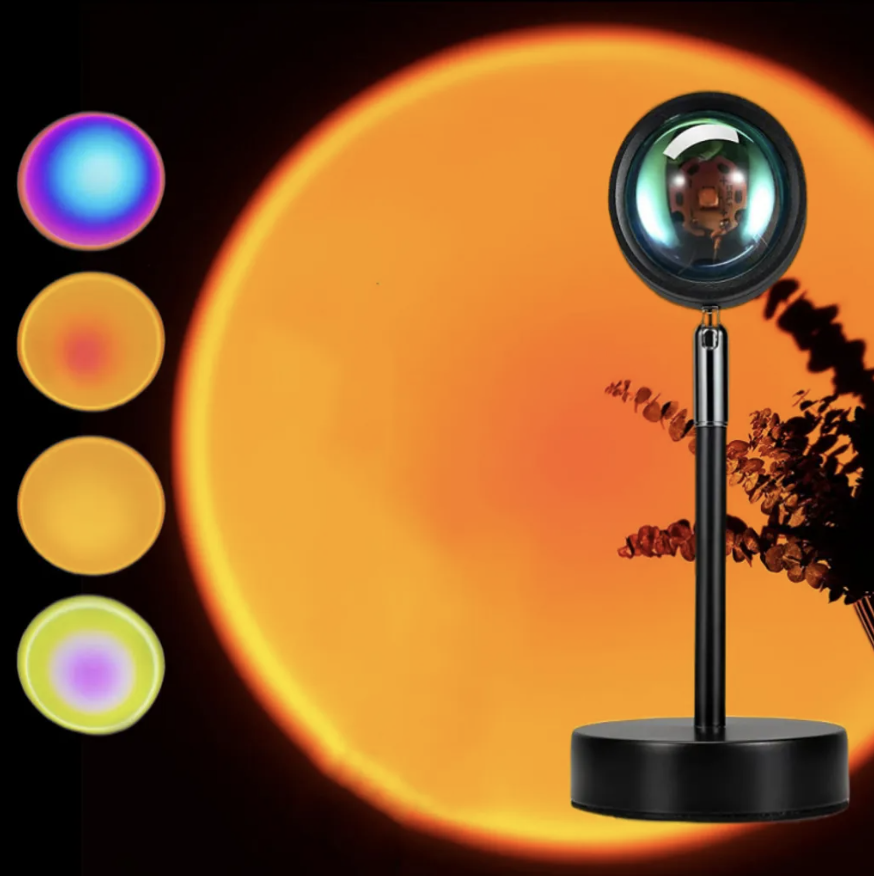 Sunset Lamp | 16 Farben + Fernbedienung LED Projektor Tischlampe - USB Nachttischlampen