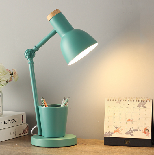 Kinder Tischlampe - Nordische gelbe Kinder Schreibtischlampe - Verstellbare Lampe
