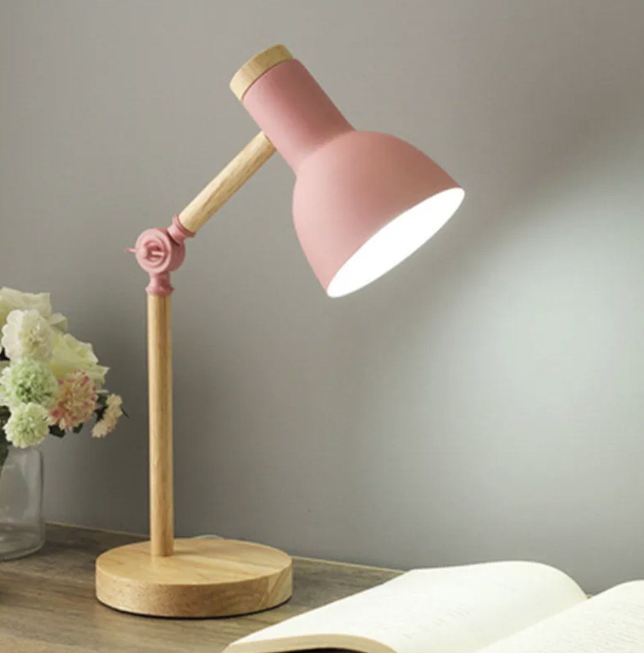 Kinder Tischlampe - Nordische gelbe Kinder Schreibtischlampe - Verstellbare Lampe