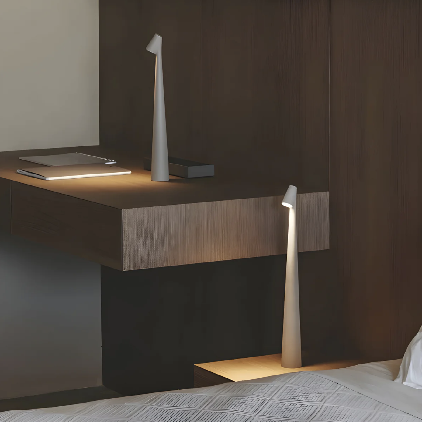 Kabellose Tischlampe mit Akku 'NordicLicht' - USB Akku Tischlampe ohne Kabel
