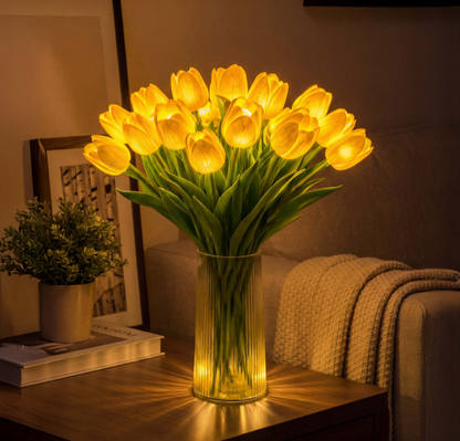LED Tulpen Lampe – Beleuchteter Tulpenstrauß mit 10 Blumen | Romantische Deko & Geschenk
