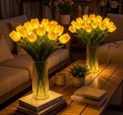 LED Tulpen Lampe – Beleuchteter Tulpenstrauß mit 10 Blumen | Romantische Deko & Geschenk