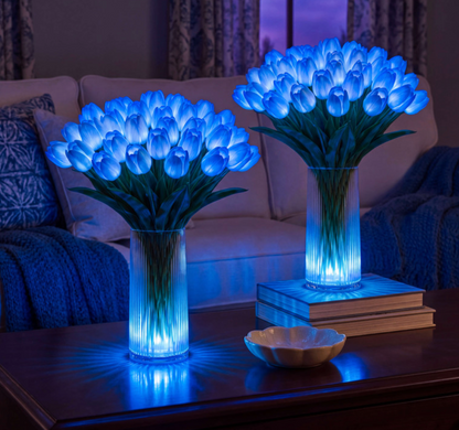 LED Tulpen Lampe – Beleuchteter Tulpenstrauß mit 10 Blumen | Romantische Deko & Geschenk