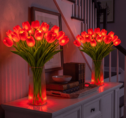 LED Tulpen Lampe – Beleuchteter Tulpenstrauß mit 10 Blumen | Romantische Deko & Geschenk