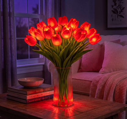 LED Tulpen Lampe – Beleuchteter Tulpenstrauß mit 10 Blumen | Romantische Deko & Geschenk