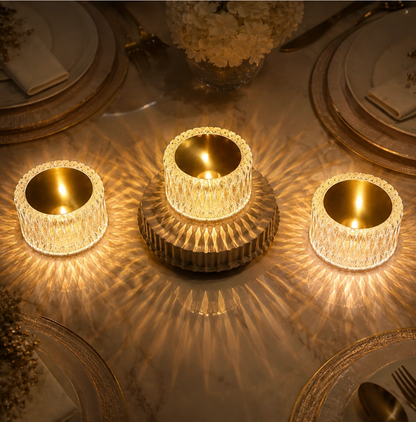 LED Kristalllampe Diamant – USB Akku Tischlampe mit 3 Lichtfarben