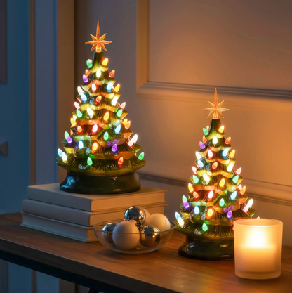 Magical LED Weihnachtsbaum – Beleuchteter Deko Weihnachtsbaum mit Stern, Batteriebetriebene Tischdeko