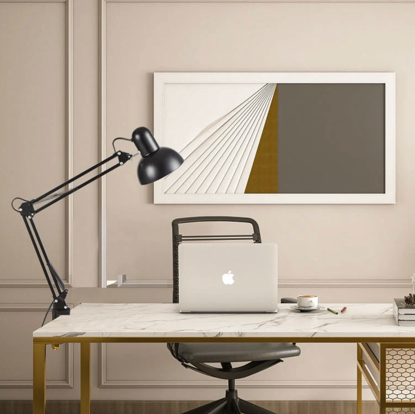 Moderne Tischlampe mit Klemme für Schreibtisch & Schlafzimmer