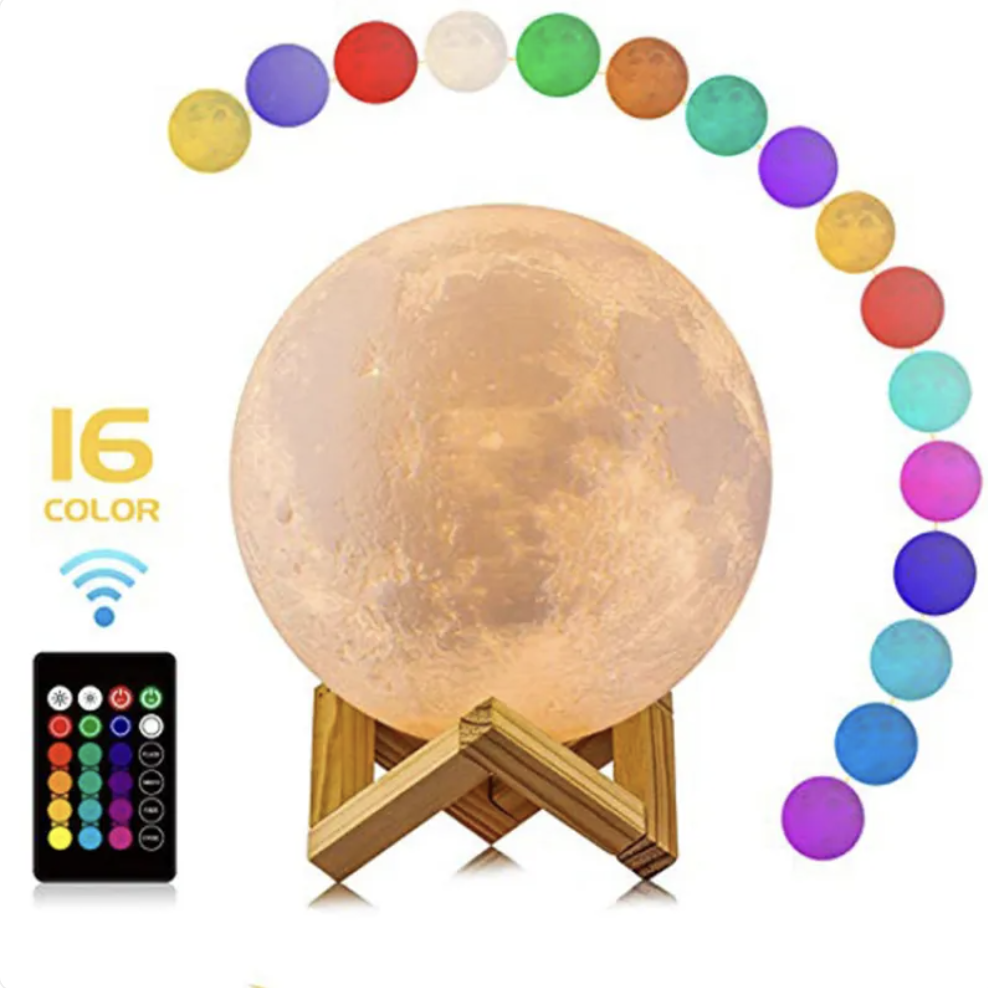 Kabellose LED Akku Tischlampe Magische Mondlampe - Wohnzimmer | Nachttischlampe