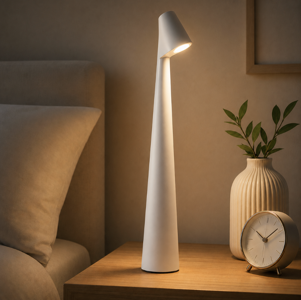Kabellose Tischlampe mit Akku 'NordicLicht' - USB Akku Tischlampe ohne Kabel