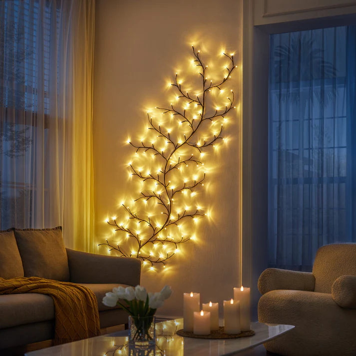 Verzauberte Weidenrebe | Verzauberte LED Wandlampe