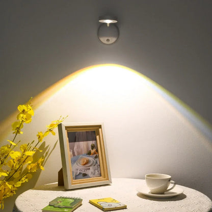 AuraSpot - LED Bewegungs-Spotlight kabellos mit Akku & dimmbar Wandlampe